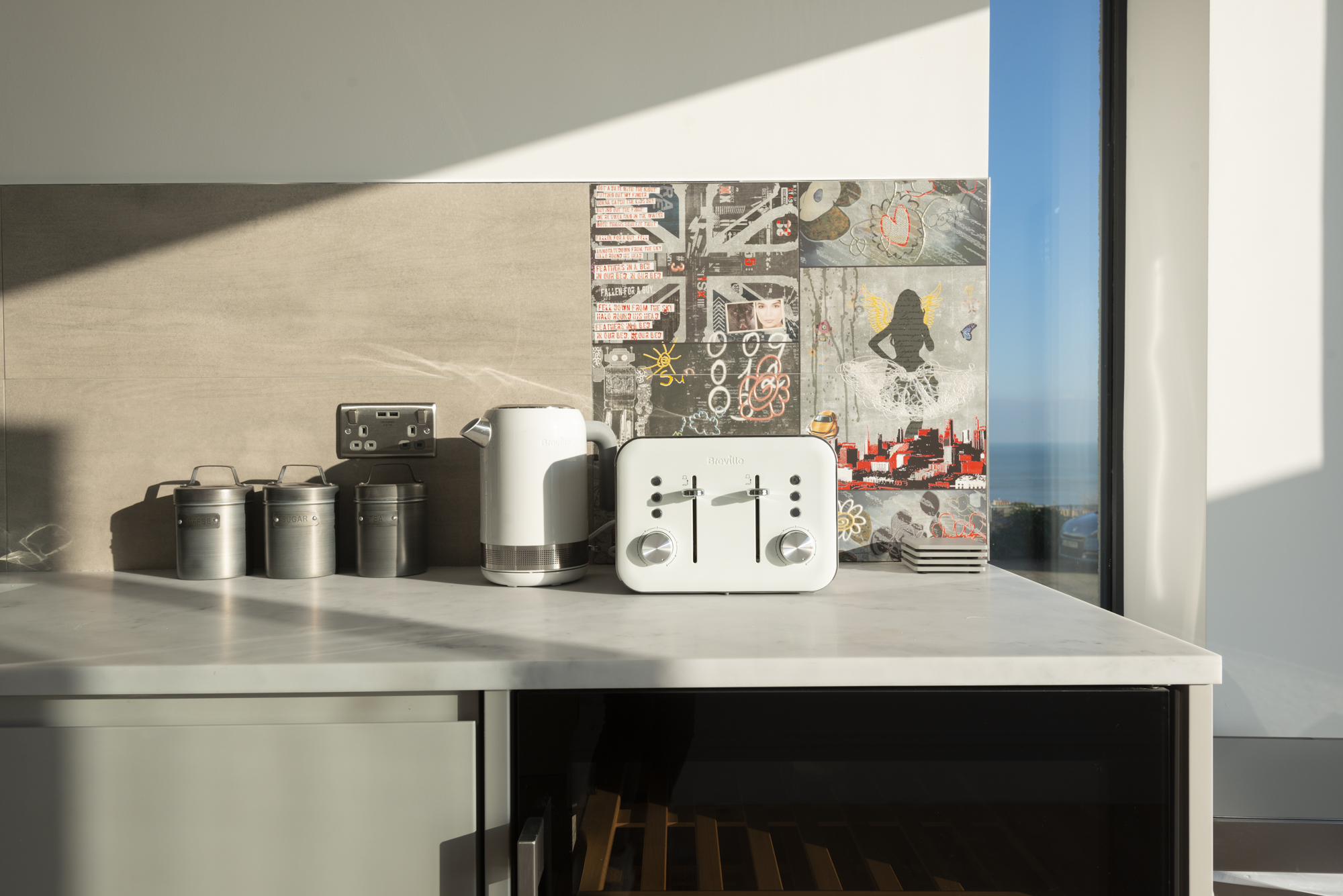 Kitchen detail with designer appliances
