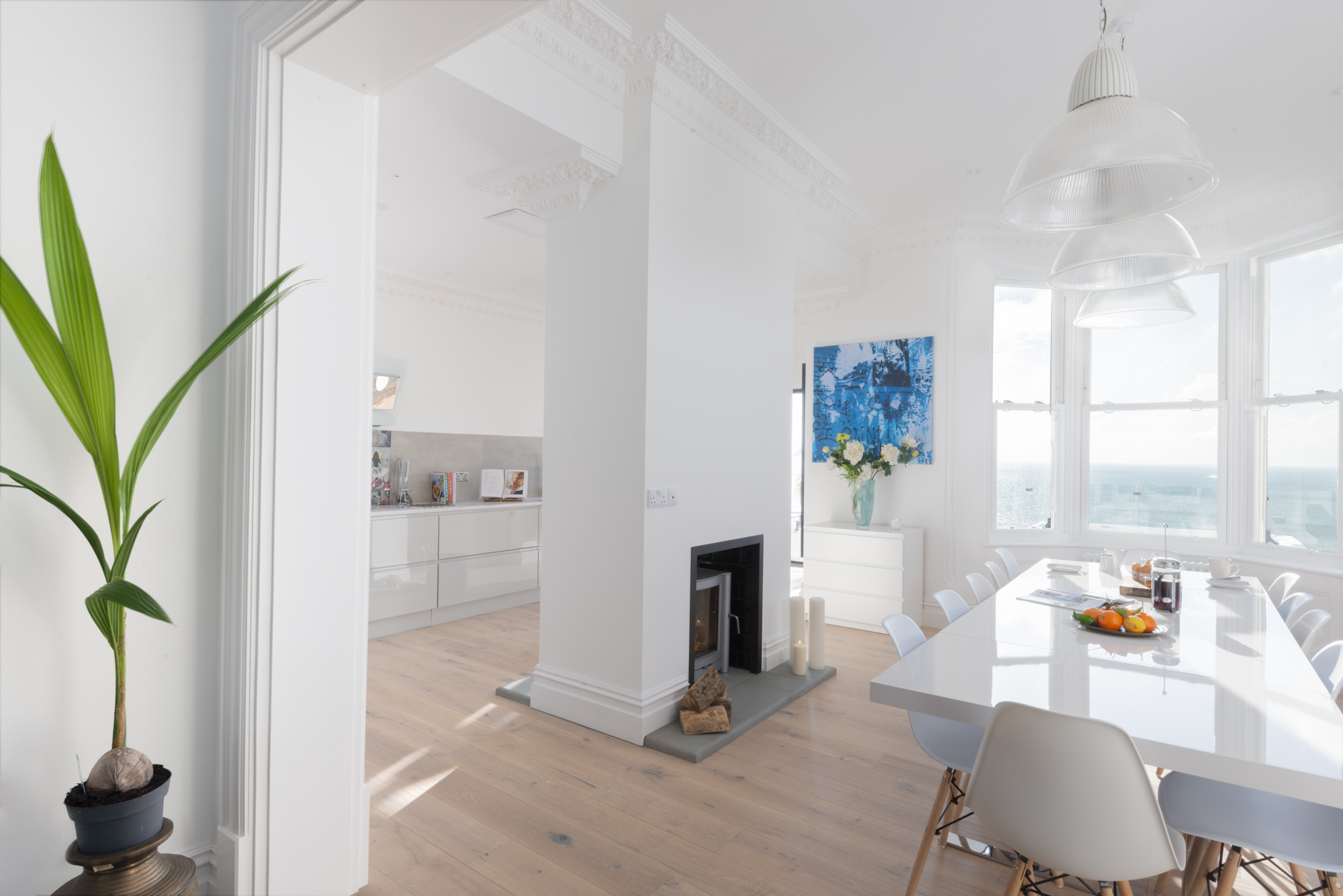 Open plan living and dining space