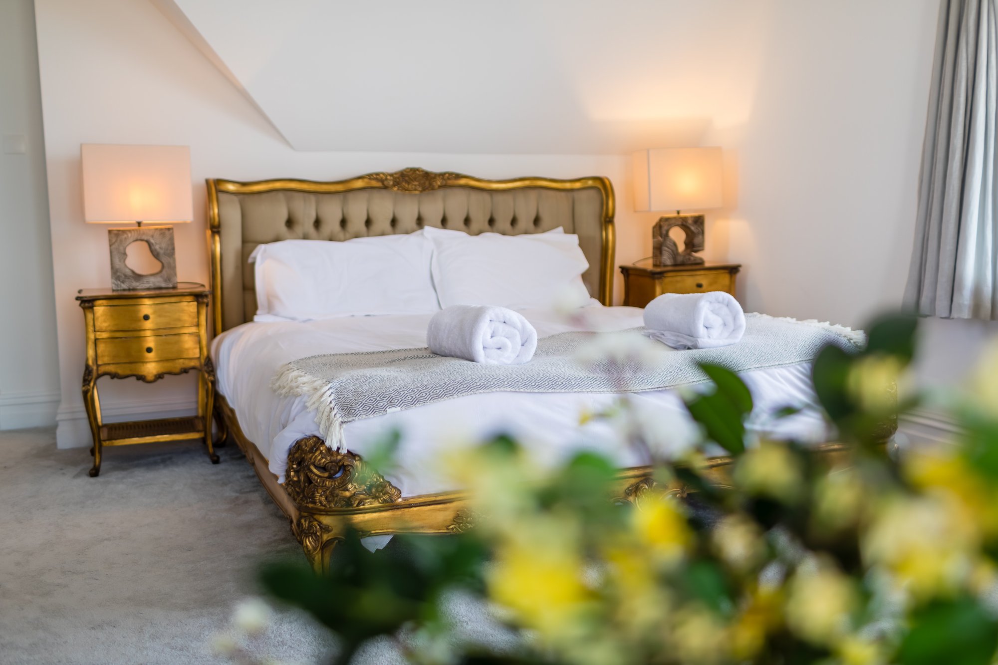 Roof terrace suite with private outdoor seating and sea views